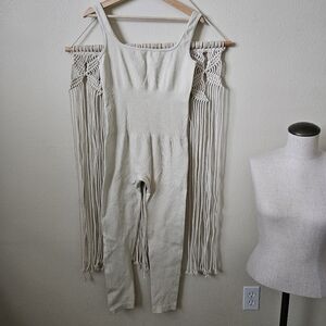 Soo Slick Cream Jumpsuit 2XL